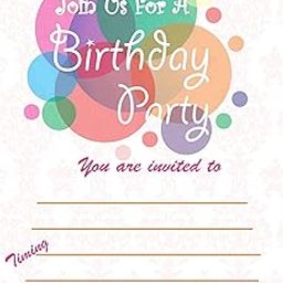 Askprints Birthday Metallic card Invitations with Envelopes - Kids Birthday Party Invitations for Boys or Girls (25 Count) BIC-208-image-89