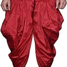 Men's Dupion Silk Dhoti || Dupion Silk Cowl Pattern Patiala Style Dhoti Pant with uniform chunnar (drapes) || Ethnic Wear for Festivals, Weddings (GC011)-picture-22
