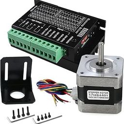 TB6600 4A 9-42V Stepper Motor Driver CNC Controller with Stepper Motor Nema 17 Bipolar 1.7A 40N.cm Holding Torque and Motor Mounting Bracket for 3D Printer Hobby CNC Router XYZ by Beauty Star-7