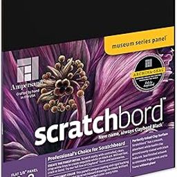 Ampersand Art Supply 8X8 Inch Reinforced Art Board, Dry Media, Clay/Plaster (Art Surface), Hardboard/Wood (Reinforcement), 1/8 Inch Depth-11