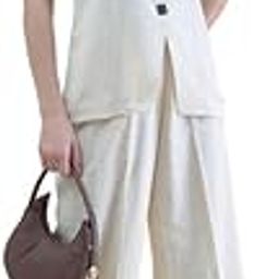 Light beige U-neck tailored waistcoat with straight fit co-ords-picture-3