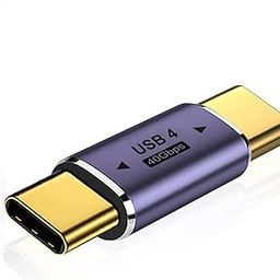 Tobo Type C Male to Type C Male Adapter, 40Gbps USB Type C Adapter Support 8K@60Hz Video Display 100W PD(TD-979TC, Pack-of-1)-image-26
