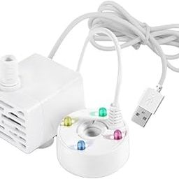 Indoor Colorful LED Lights Mist Maker with Foggers, Small Pond Atomizer Air Humidifier, Perfect for Water Function, Halloween-image-0