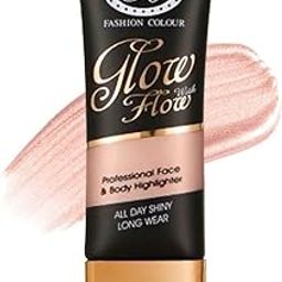 FASHION COLOUR Glow with Flow Professional Face & Body Highlighter | All Day Shinny | Long Wear | Highlighter for Face & Body | Illuminating Liquid Highlighter with Dewy finish | 35ml | Shade 06-image-95
