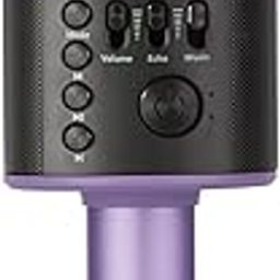 Core Innovations Wireless Bluetooth Karaoke Microphone with Built-in Speakers + HD Recording, Portable Handheld Mic | Lilac-26