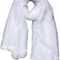 Fashion Women And Girl's Fancy Trendy Faux Fur Scarf, Stole, Shawl, Winter Shawl for Women (WHITE).-picture-15