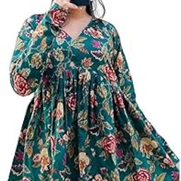 Cotton Short Kurti Stylish Women's Floral Printed Top-image-15