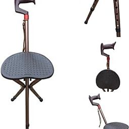 Amaze Adjustable Height Walking Stick with Folding Chair Old Man Handicapped Stick Climbing aid Medical Health Equipment Surgical Equipment-image-64