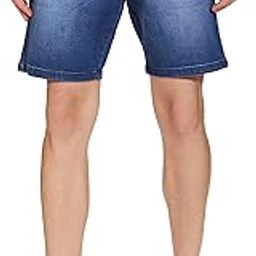 monte carlo Men Cotton Blend Washed Mid Blue Short |2220830261SH-2-picture-8