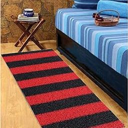 Heart Home Rubber 1 Piece Bed Side Runner 24x36'' (Red & Black) CTHH946-image-24