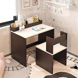 Jasper Engineered Wood Light Weight Study Table & Chair Set with Storage for 3-12 Years Kids, Medium Size Kids Desk Set Upto 60kgs Weight Capacity - DIY Installation (Wenge & White)-image-21