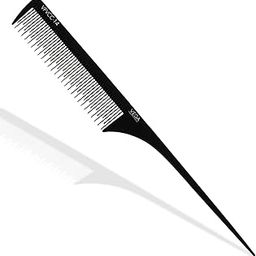 VEGA PROFESSIONAL Tail Comb Staggered Teeth (Carbon Anti-Static Black Line Hair Comb), (VPVCC-14)-49