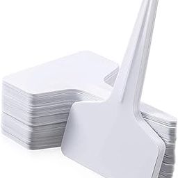 Tags, Markers for Trees, Plants, Saplings | Set of 200 Tags | T Shape | Broad Writing Area | Durable | Made of Long Lasting Plastic | 10 cm x 6 cm | Waterproof, Weatherproof, Reusable (White)-image-18