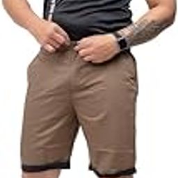 Men's Knee-Length Capri | Cotton Regular Fit Solid 3/4th Shorts with Zipper Pocket | Comfortable & Stylish Activewear for Everyday & Sports-3
