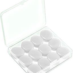 Soft Reusable Moldable Silicone Noise Cancelling Earplugs, Sound Blocking,Earplugs with Case for Swimming, Concert (White (6 Pair))-18