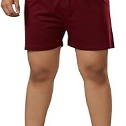 Mens Plus Size Boxers Shorts - Maroon-41