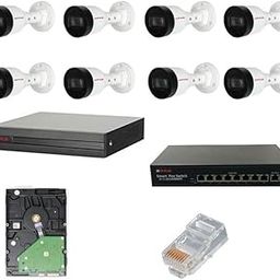 CP PLUS 2MP CCTV IP Camera Outdoor Full Set, 8 Bullet, 8 Channel NVR, 8 Port POE, 2TB Hard Disk, 16 RJ45 Connector Compatible by True Vision Technologies-image-27