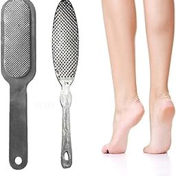SVAPI Pack of 2 Professional Stainless Steel Foot Scrubber with Scraper Tool –German-Made Acrylic Foot Callus Remover & Massager Exfoliator Pedicure Spa Set for Women Dead Skin Care-image-58
