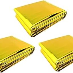 Parliky Emergency Blankets Set Aluminum Silver Blankets Waterproof Windproof Hiking Camping Cycling-image-35