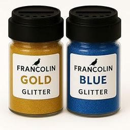Francolin Glitter | Gold & Blue | Resin Art | Glitter – Shimmer for Epoxy, Tumblers, Slime & Nail Art – Cosmetic Grade – 75g*2-image-78