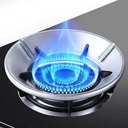 Joejoe Round Gas Stove Burner Stand Set of 3 – Durable Glass Top Gas Saver Jail for Home Cooking, 10 kg Roaster (Silver)-image-27