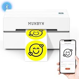 MUNBYN Bluetooth Thermal Label Printer, 130B 4x6 Wireless Shipping Label Printer for Shipping Packages, Office or Small Business Home-1
