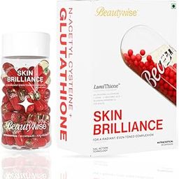 Dual Action Skin Brilliance 4X Glutathione With Nac|Dual Action 30 Capsules|L-Lysine,Grape Seed & Vitamin C |For Skin Brightening & Glow|(Pack of 1)-0