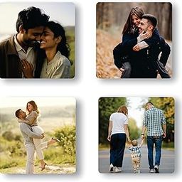 Custom Photo Fridge Magnet, Acrylic, 3 x 3 Inch, 3mm Thick (Set of 4) Crystal Finish Fridge Magnet | Best for Gifting | Best for Home and Office Gifting with Customization-21