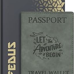 FEDUS Faux Leather Premium Passport Holder for Men and Women Passport Cover Case Wallet with Credit/Debit Card, Boarding Pass Slots, RFID Protected Travel Document Accessories Organiser-image-57