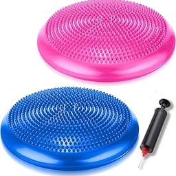 Ondhe Bharat's PVC Balance Stability Disc Cushion for Yoga | Pilates | and Everyday Fitness | Engages Core Muscles and Improves Posture | 33 x 33 x 5 cm | Multicolour-picture-3