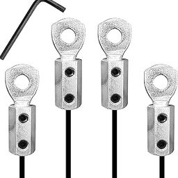RISE UP ™ Wire Cable Rope Connector, Lock, Holder, Clipper with L N Lock Key Gym Machine Attachments-image-38