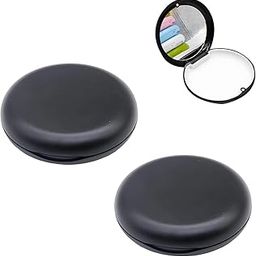 2 Pcs Teeth Aligner, Denture Box Case, Denture Box Case,Retainer Case, Slim Aligner Case - Retainer Case with Mirror, And Easy To Carry|Easy To Clean With, Not Includ Denture(Black)-image-42