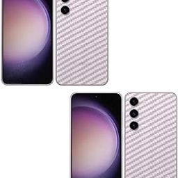 (Pack of 2) Compatible with Samsung Galaxy S23 5G Back Skin Sticker/Vinyl wrap/Protective Film Mobile Skin Carbon Fiber 3D (Transparent) by Candeal Mizhan (Only Back)-picture-31