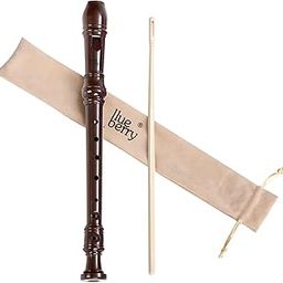 Blueberry R-51-BROWN, Descant Soprano Recorder German style C Key 8 Holes Music Recorder Instrument Suitable for School | Home Practice Flute Kids Recorder With Cleaning Rod-image-72