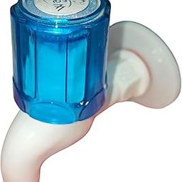 Plastic Water Dispenser Tap with Blue Transparent Cap, White Base-image-12