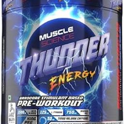 Muscle Science Thunder Energy 30 Serv. Pre Workout | 3000 mg Beta Alanine For Endurance | 2500mg Pump Matrix | 190mg Caffeine | 250 mg L- Tyrosine For Energy & Focus (MANGO)-17