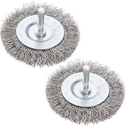 STYLEHEAVEN 2 Pieces Wire Wheel Brush for Metal Derusting Wood Grinding 75mm 0.3mm|Home & Garden|Tools|Power Tools|Grinders-image-29