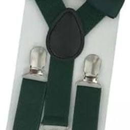 CALANDIS™ 2xKids Suspenders with Bow Tie Y Back Durable for Suits Trousers Dance Costume Dark Green | Clothing Shoes & Accessories | Mens Accessories | Suspenders Braces-picture-38