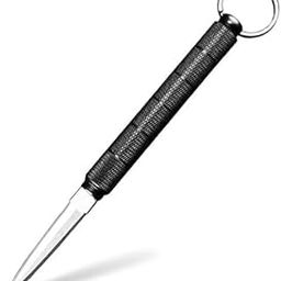 ALMOZA Compact Emergency Cutter Tool with Keychain – Mini Stainless Steel Box Opener with Glass Breaker – Portable Travel Utility Tool for Car Safety, Office, Package Opening (Black)-21