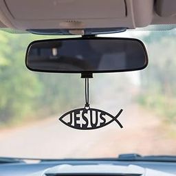 SKYLACE Car Home & Office Pendant Swinging Car Charm Ornament Jesus Ictus Fish Silhouette Accessories Interior Desk Decor Living Room, Bedroom Surroundings Pendant-image-90