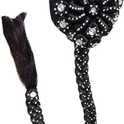 Samyak Long Half head Covering Straight With stone worked Wig Extensions Nakli Baal, False Hair For women and Girls,ch-image-38