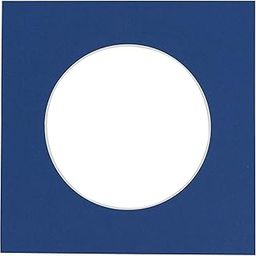 16x16 Mat Bevel Cut for 12x12 Photos - Precut Bottle Blue Circle Shaped Photo Mat Board Opening - Acid Free Matte to Protect Your Pictures - Bevel Cut for Family Photos, Pack of 1 Matboard-image-71
