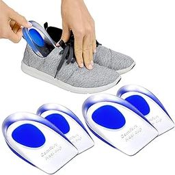 Gel Silicone Heel Cups/Pads - 2 Pair Heel Lifts for Achilles Tendonitis, Shoe Wedge Inserts for Plantar Fasciitis, Sore Heel, Bone Spur, Foot Pain Relief Support, Comfort Cushion Insoles for Women/Men-image-99