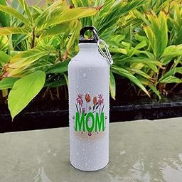 PALESAA Designer Mom Printed Aluminium Sipper Bottle With Hook Ideal for all Age Groups (750, Round, 1, 750ml Sipper)-image-89
