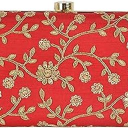 Handicraft Hand Embroidered Box Clutch Bag Purse for Bridal 6x4 Box Clutch Casual, Wedding Bag for Women & Girls-8