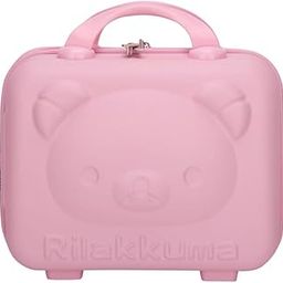 Pink Bear Face Hard Shell Travel Beauty Case, Cute Cosmetic Vanity Storage Carrying Bag with Handle-image-98