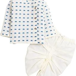 Elegant Traditional Dhoti Kurta Set for Baby Boys – Soft Cotton Ethnic Dress for Festivals – Comfortable Indian Outfit for Infants & Toddlers (Color: Blue, 0-3 M)-57