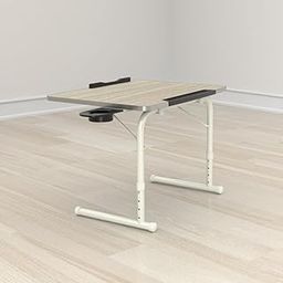 TABLE MAGIC IKON - Height Adjustable Lap Desk | Multipurpose Laptop Table for Bed, Floor & Study | Space-Saving, Ergonomic Cantilever Design | Made in India (White)-0