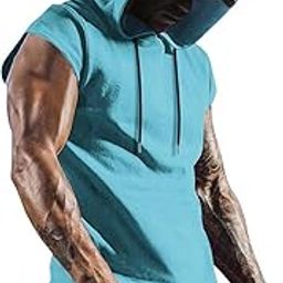 Men's Short Sleeve Hoodie - Lightweight Casual Sweatshirt with Kangaroo Pocket - Perfect for Everyday Wear-image-68