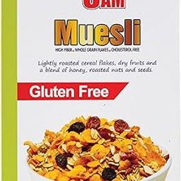 8AM Muesli Gluten Free, Wholegrain Breakfast Cereal Flakes, Dry Fruits, Flax, Chia, Pumkin Seeds and a Blend of Honey, Roasted Nuts and Seeds, 425g | Protein & Fiber Rich, Cholesterol Free-image-35